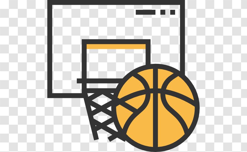 Basketball Sport Icon - Yellow Transparent PNG