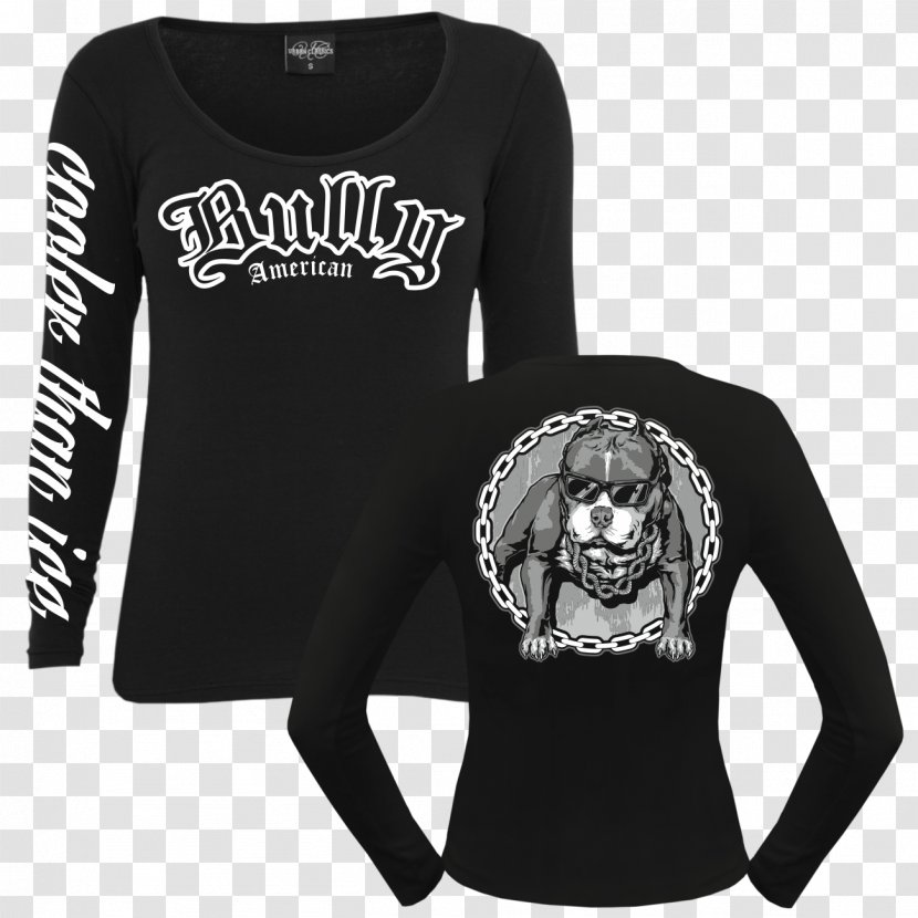 Sleeve T-shirt Sweater Clothing Cardigan - American Bully Transparent PNG
