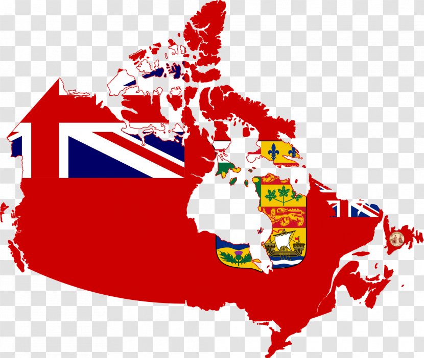 Canada Under British Rule Map Clip Art - Flag Of Transparent PNG