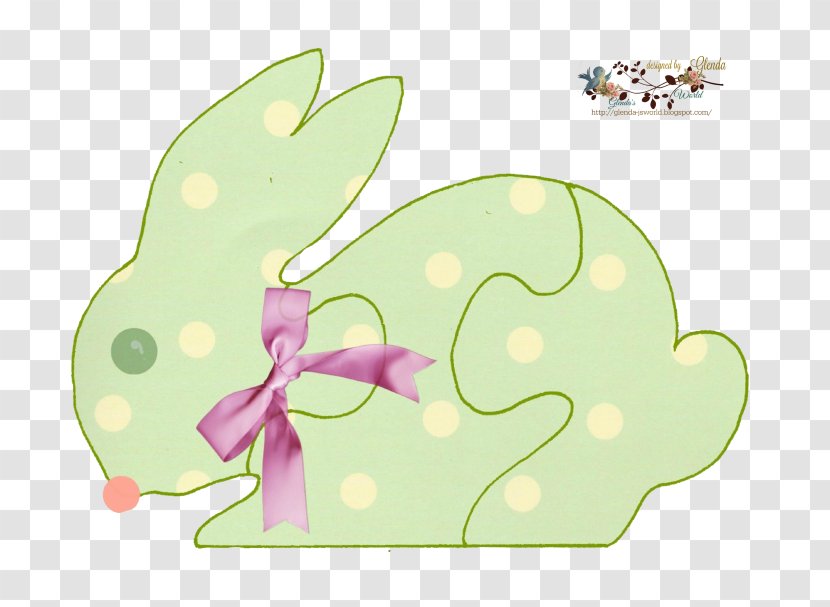 Rabbit Easter Bunny Hare Clip Art - Green - Card Transparent PNG