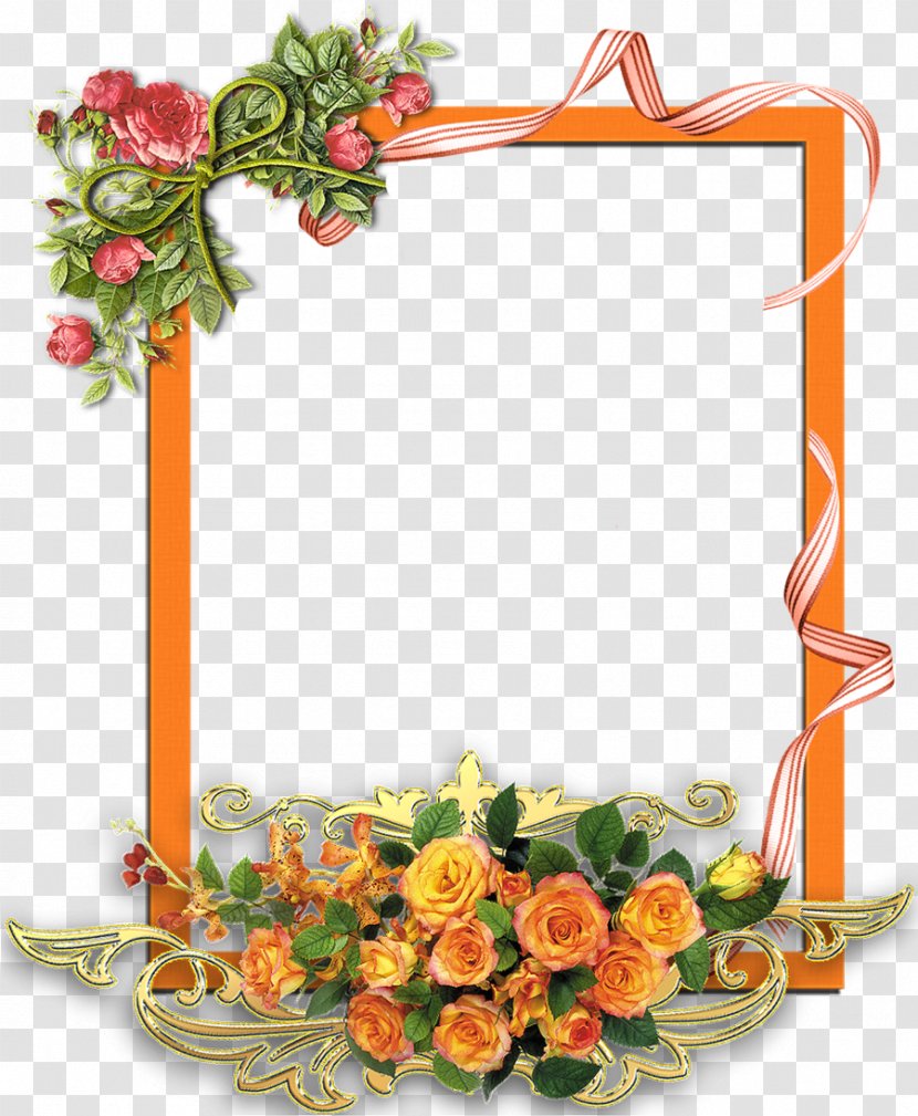 Watercolor Flowers Frame - Cut - Interior Design Floral Transparent PNG