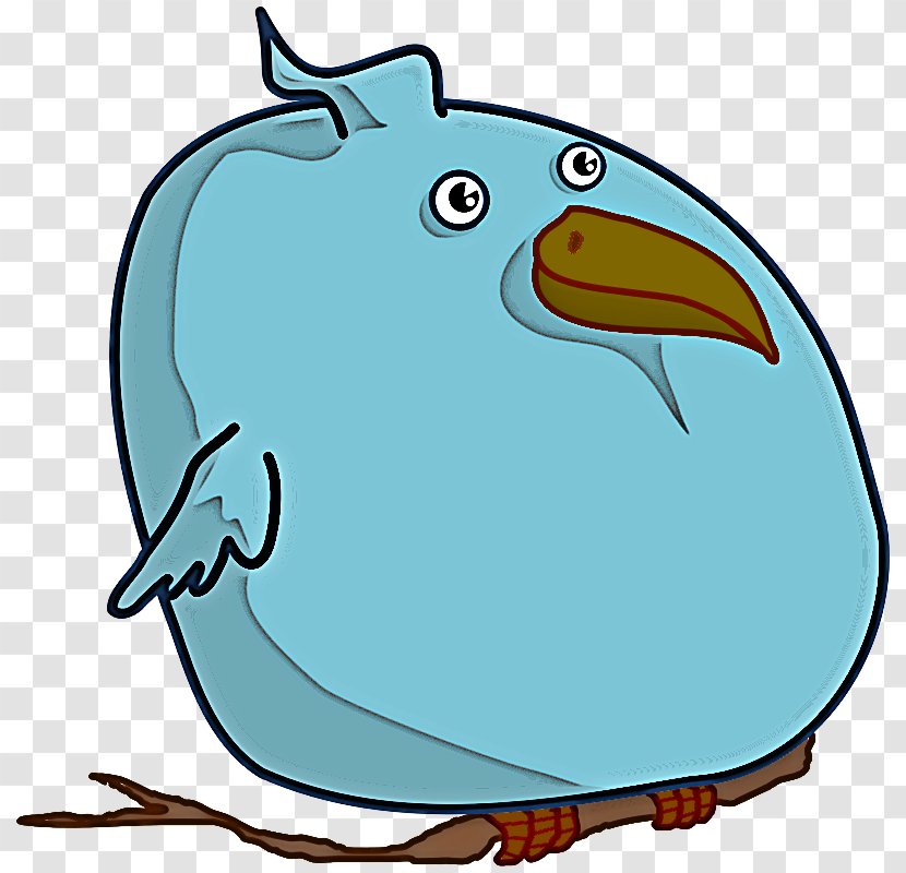 Blue Cartoon Bird Beak Clip Art - Marine Mammal Parrot Transparent PNG