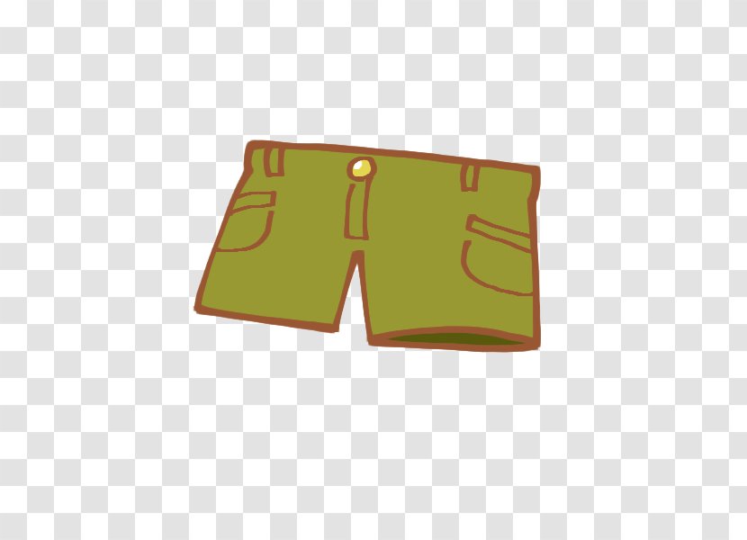 Green Product Design Rectangle Shorts - Yellow - Clothes Transparent PNG