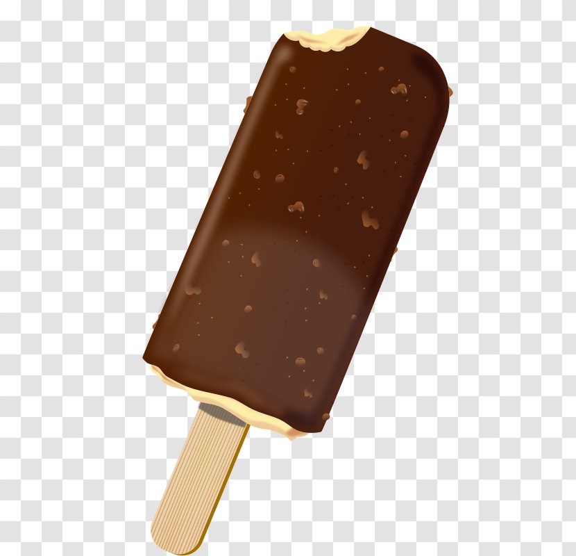 Ice Cream Cone Pop Chocolate Lollipop - Candy - Hand Painted Transparent PNG