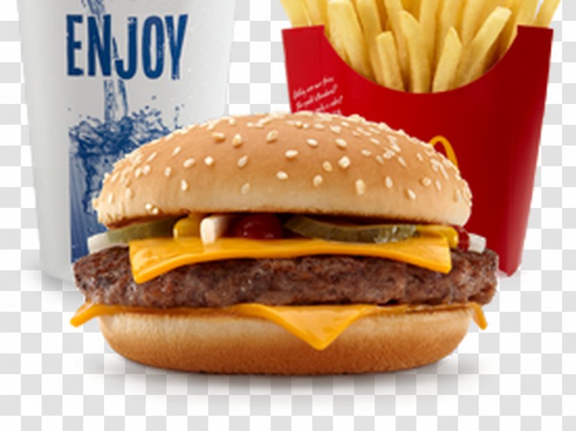 McDonald's Quarter Pounder Hamburger Cheeseburger Fast Food Big Mac - Sandwich - Cheese Transparent PNG