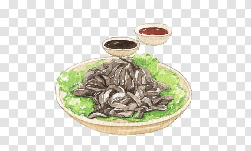 Beijing Watercolor Painting Food Illustration - Seafood - Fried Mustard Wheat Flour Hand Material Picture Transparent PNG