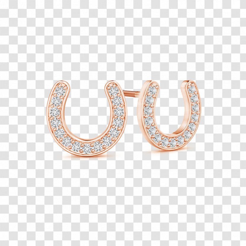 Earring Jewellery Synthetic Diamond Horseshoe - Ring Transparent PNG
