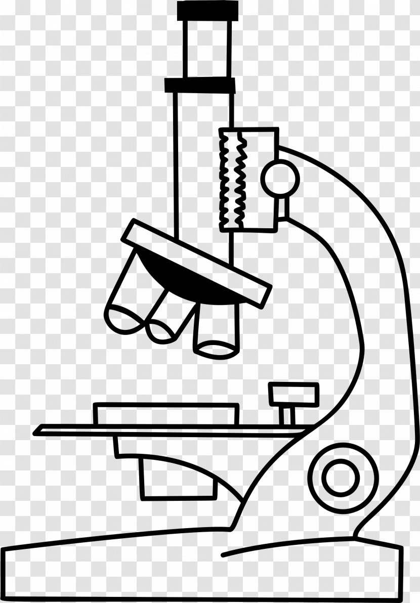 Microscope Black And White Clip Art - Text Transparent PNG