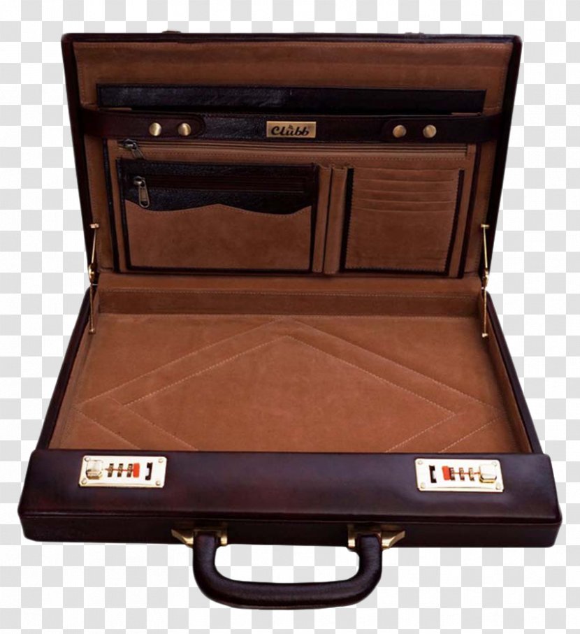 Briefcase Leather Bag - Wood Transparent PNG