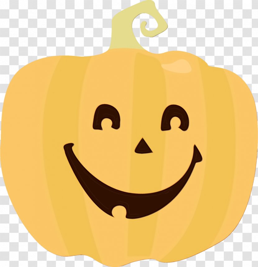 Pumpkin - Yellow - Jackolantern Emoticon Transparent PNG