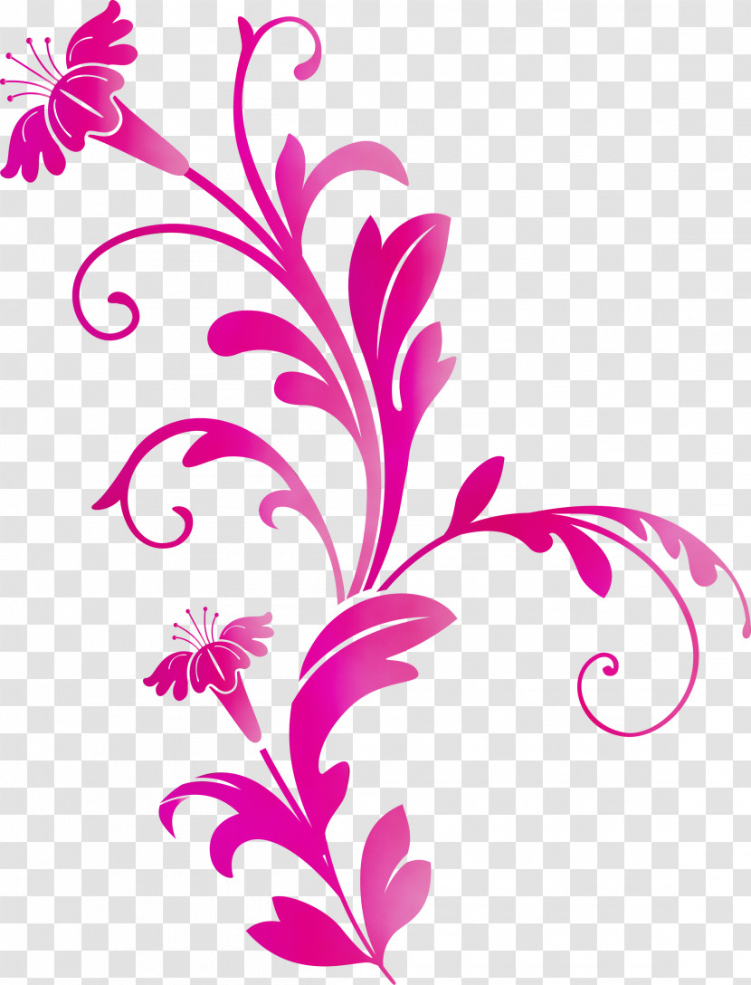 Pedicel Leaf Plant Flower Magenta Transparent PNG