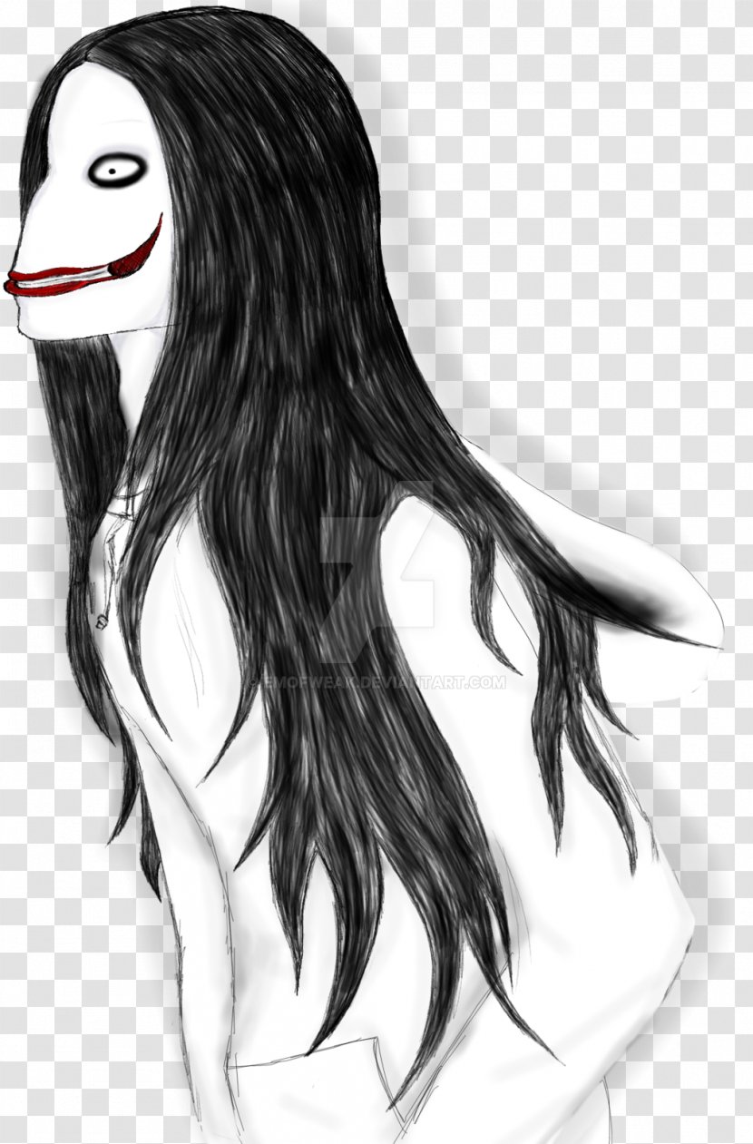 Drawing Hoodie Jeff The Killer Hair - Watercolor - Hardy Transparent PNG