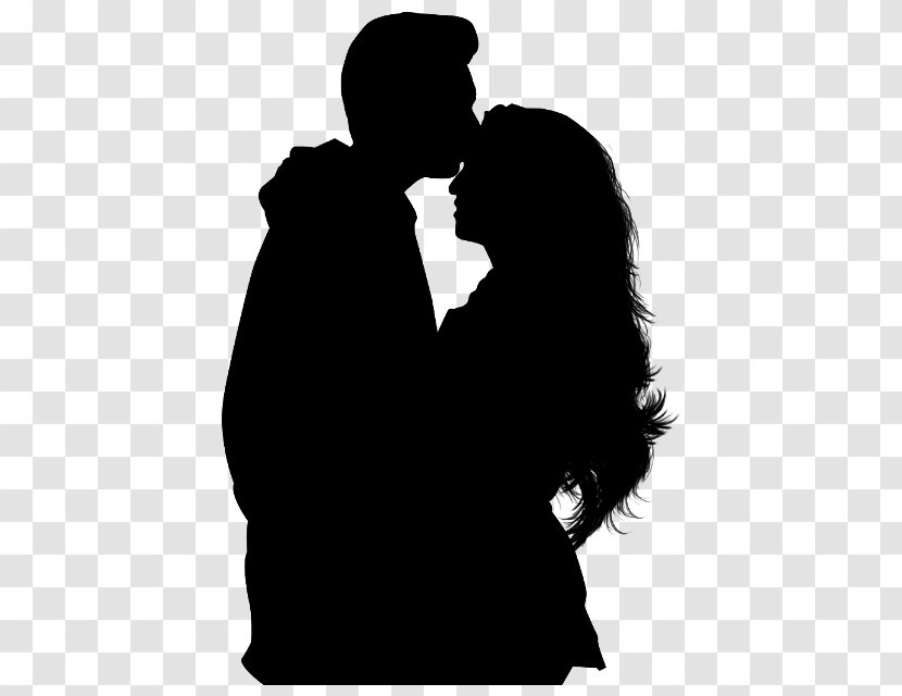 Silhouette Romance Love Kiss Interaction - Gesture - Hug Transparent PNG