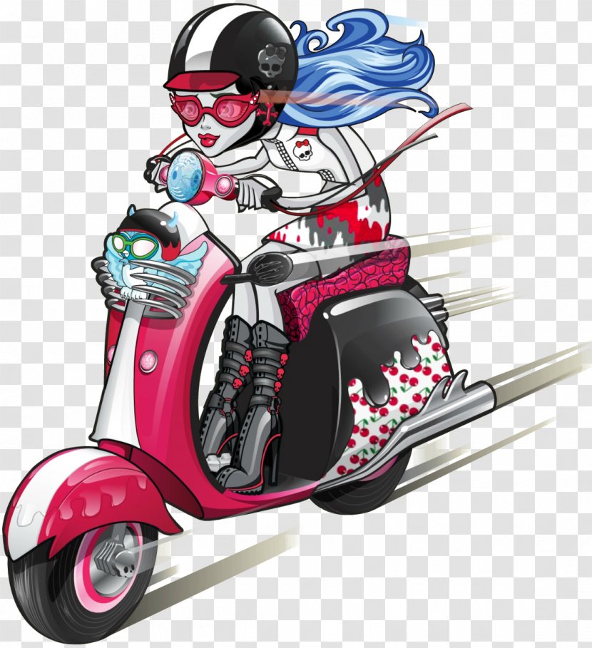 Scooter Motorcycle Accessories Vespa Monster High - Barbie Transparent PNG