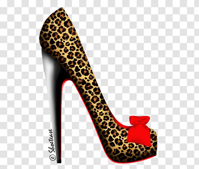 High-heeled Footwear Shoe Sandal - Watercolor - Cheetah Transparent PNG