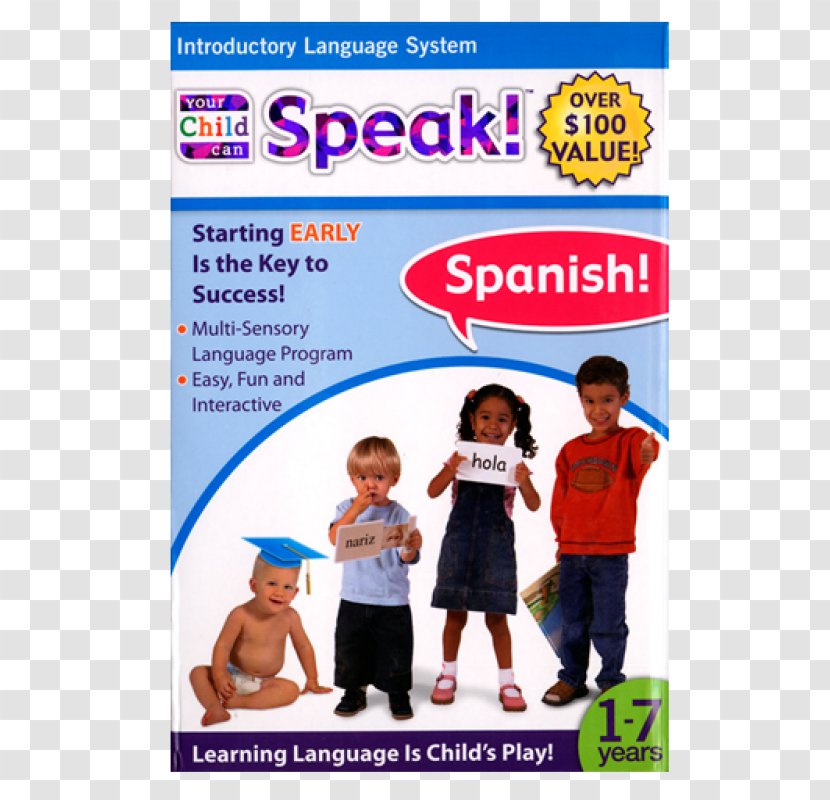 Your Baby Can Read! Foreign Language Acquisition Learning Infant - Recreation - I Speak Spanish In Transparent PNG