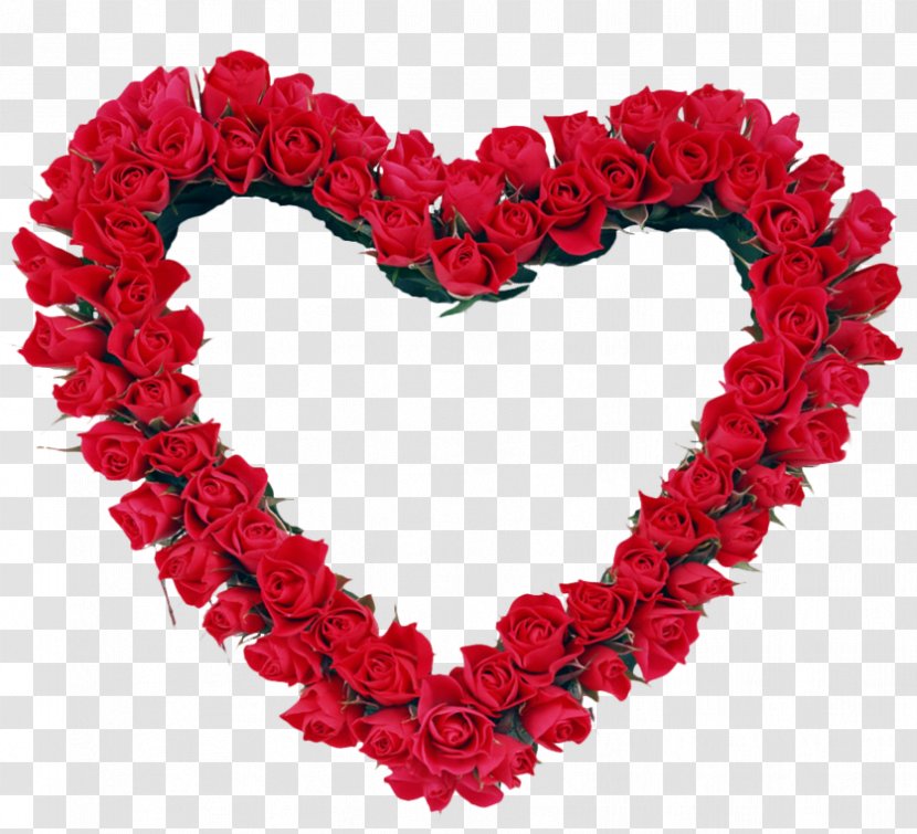 Heart Flower Rose Floral Design Valentine's Day Transparent PNG