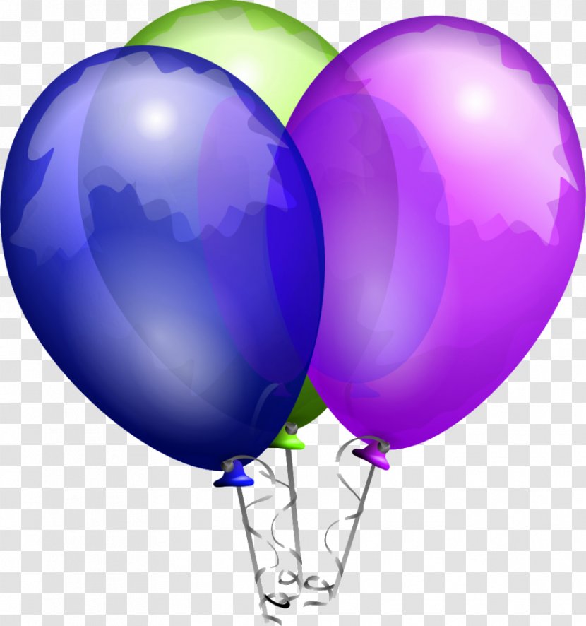 Gas Balloon Party Birthday Clip Art - Purple - Colorful Transparent PNG