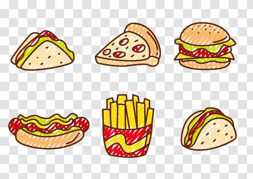 Fast Food Hamburger Pizza Hot Dog Club Sandwich - Free Download Transparent PNG