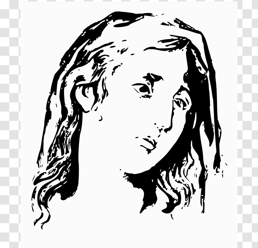 Face Facial Expression Female Clip Art - Watercolor - Pictures Transparent PNG