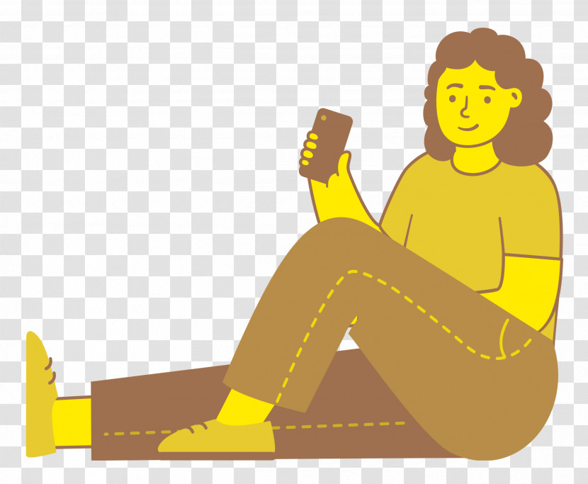 Sitting On Floor Sitting Woman Transparent PNG