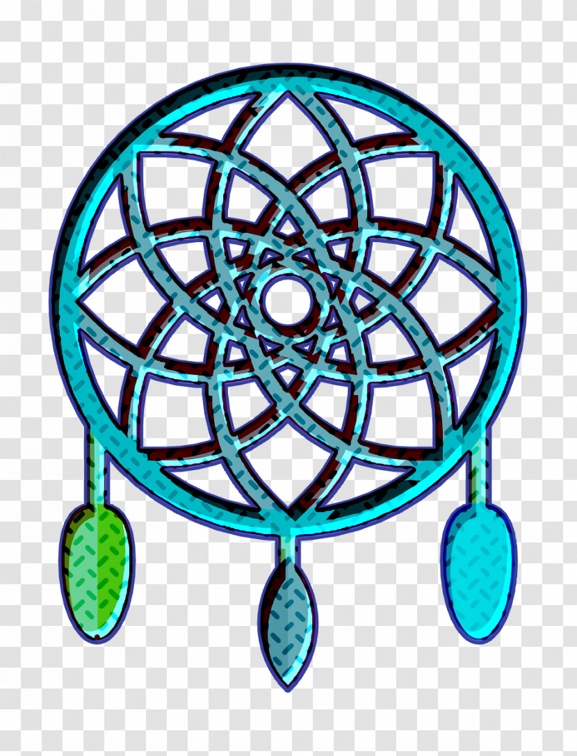 Color American Indigenous Elements Icon Dreamcatcher Icon Transparent PNG