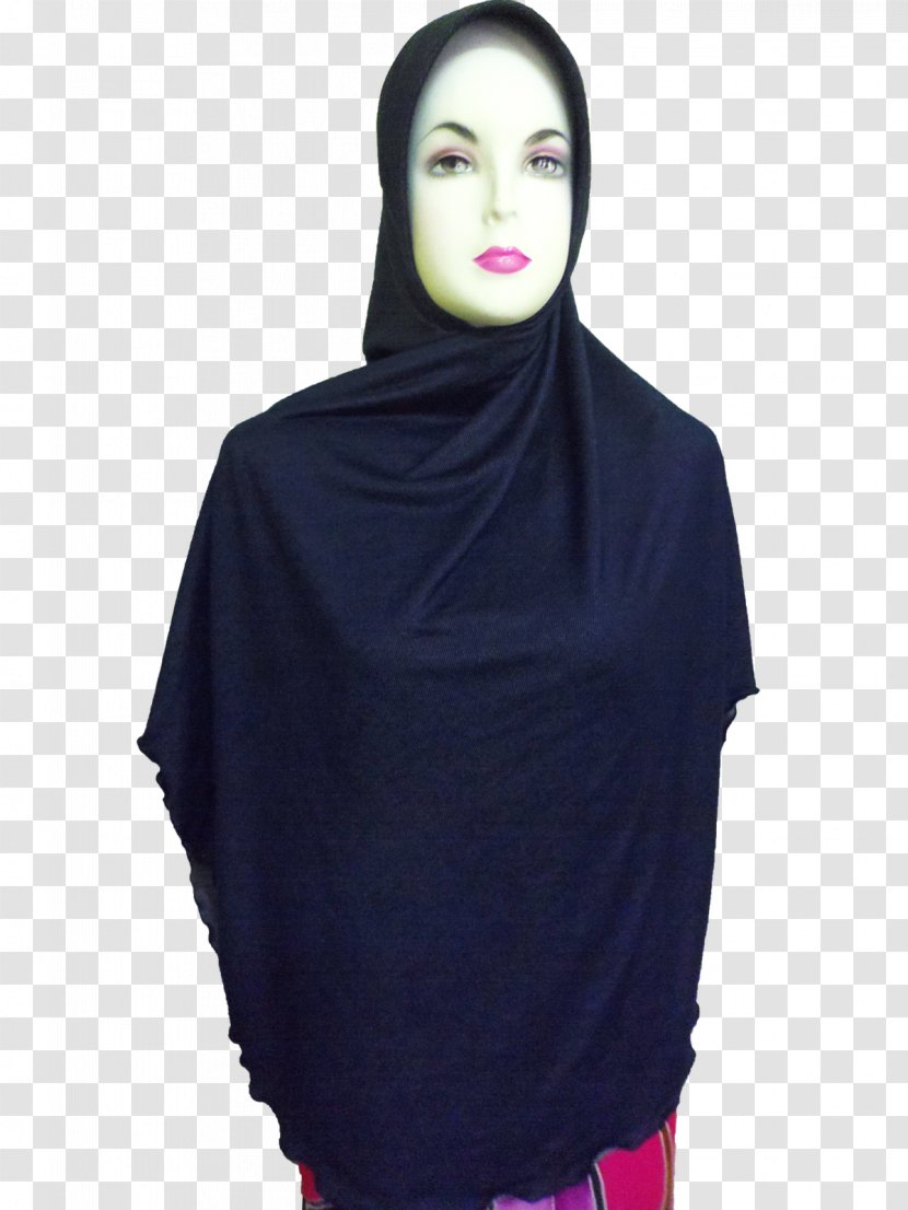 Outerwear Neck Scarf Sleeve Electric Blue - Clothing - Tudung Transparent PNG