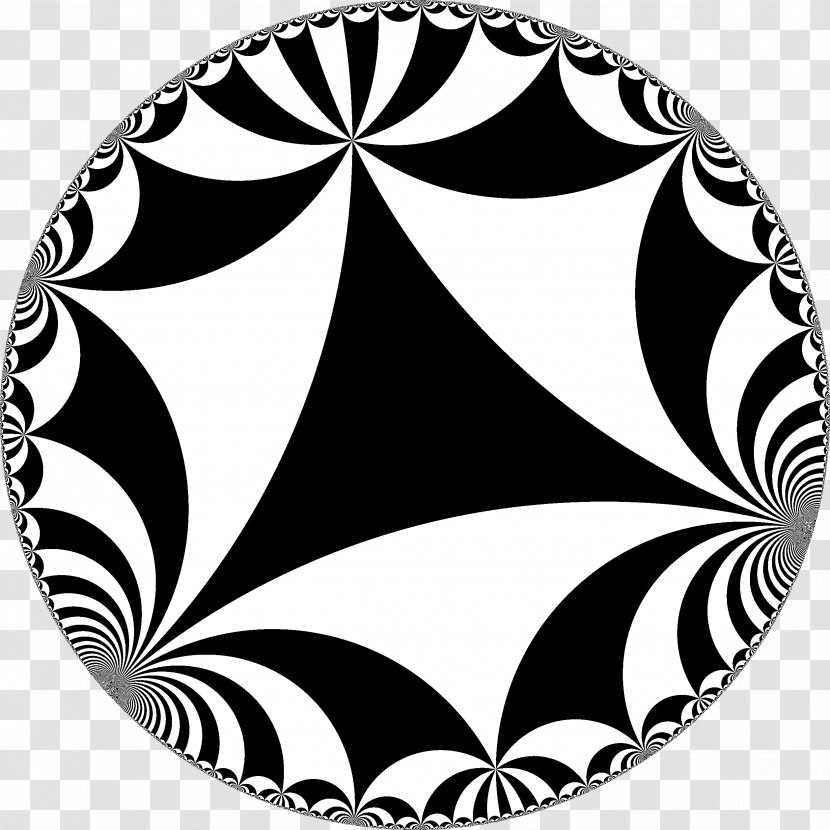 Hyperbolic Geometry Tessellation Space Plane Triangle Group - Mathematics Transparent PNG
