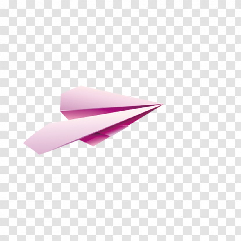 Paper Plane Airplane Pink - Triangle Transparent PNG