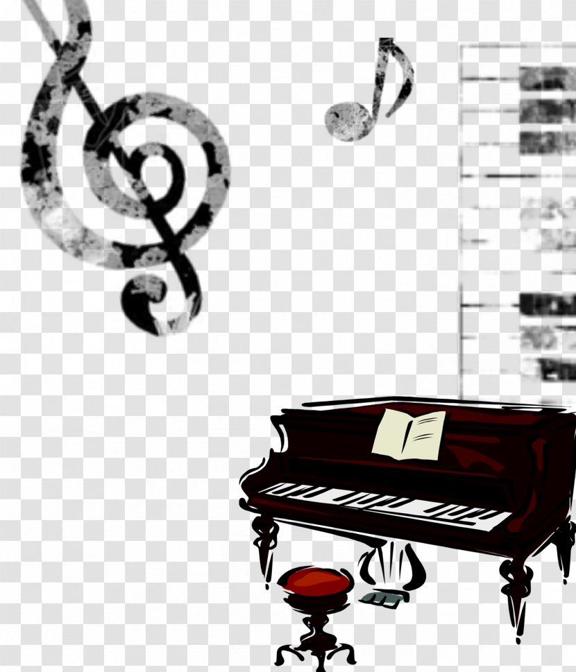 Piano Photography Drawing Musical Keyboard Illustration - Flower - Poster Transparent PNG
