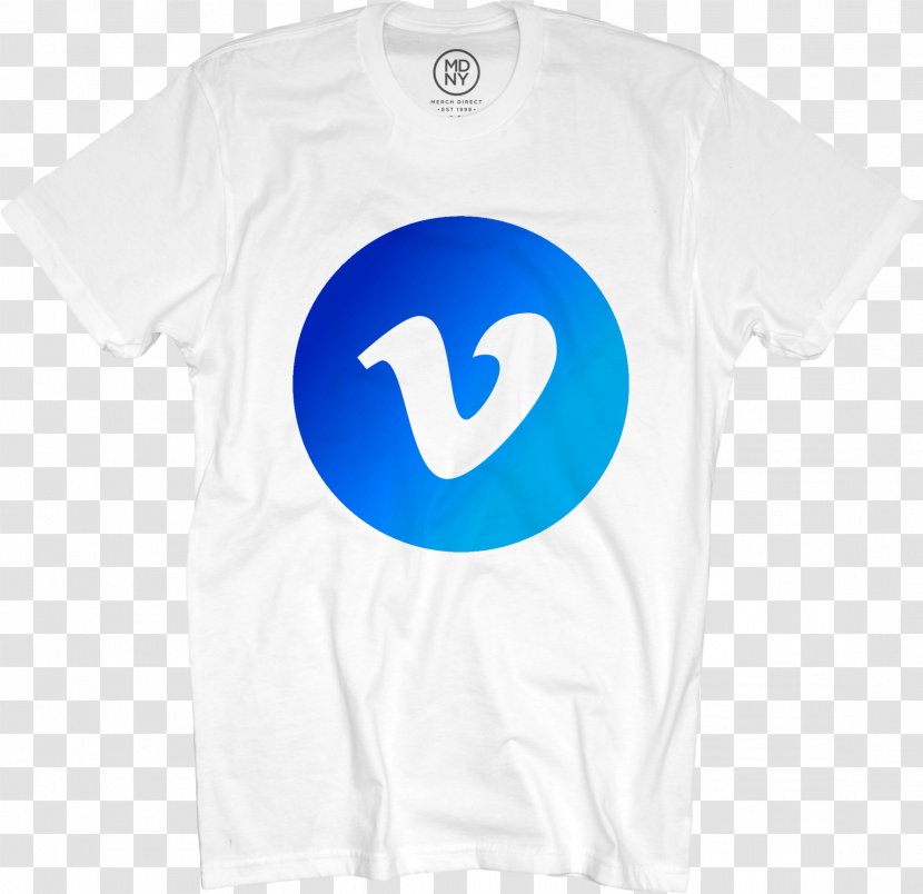T-shirt Blue Logo White Transparent PNG