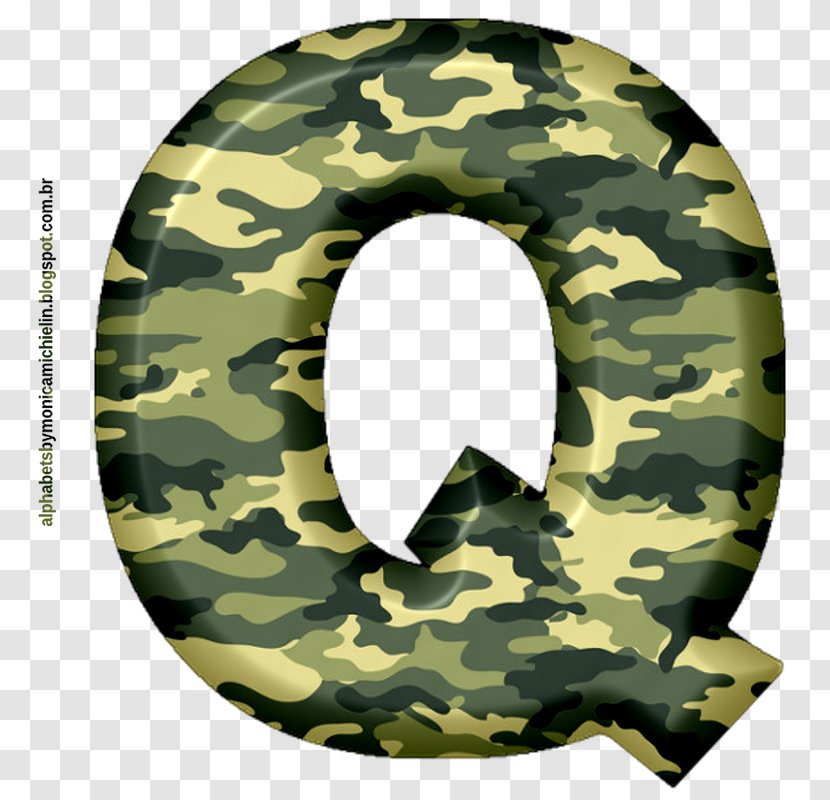 Military Camouflage Multi-scale Alphabet - Long Hair Transparent PNG