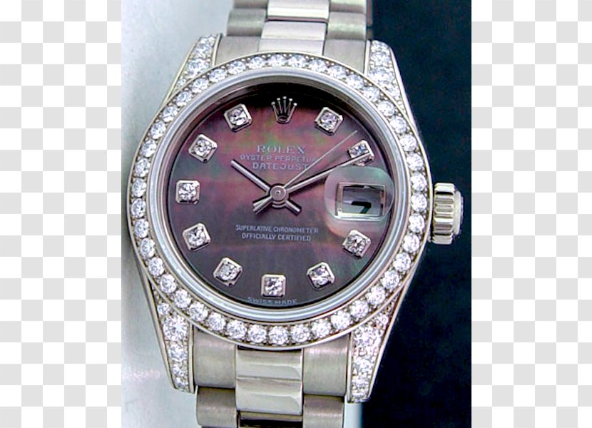Rolex Lady-Datejust Watch Colored Gold - Metal Transparent PNG