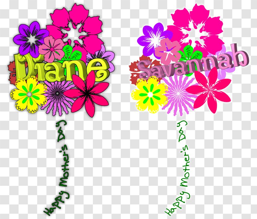 Floral Design Cut Flowers Mothers Day Bouquet Flower - Plant - Calligraphy Transparent PNG