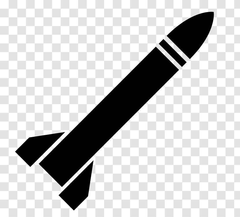 Flight Rocket Weapon Missile - Black Transparent PNG