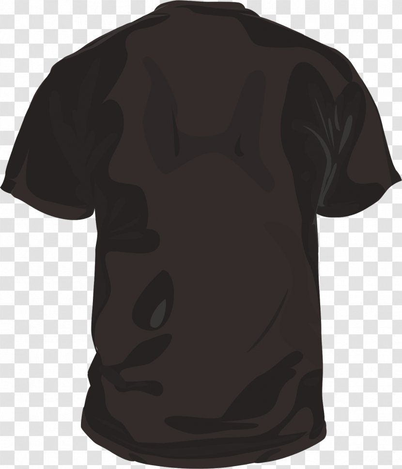T-shirt Sleeve Polo Shirt - Black Transparent PNG