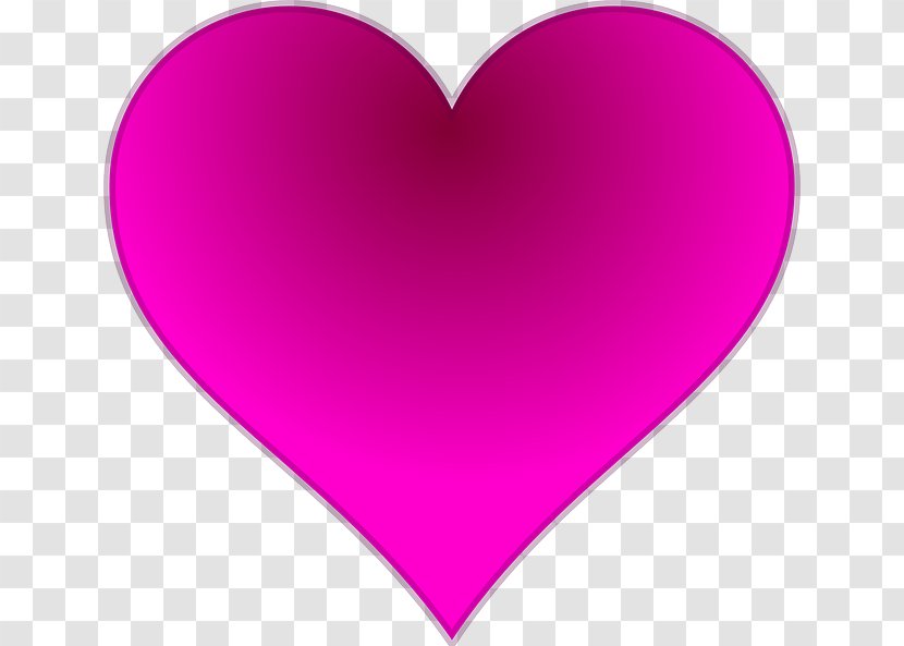 Heart Pink Clip Art - Magenta - Shading Decoration Transparent PNG