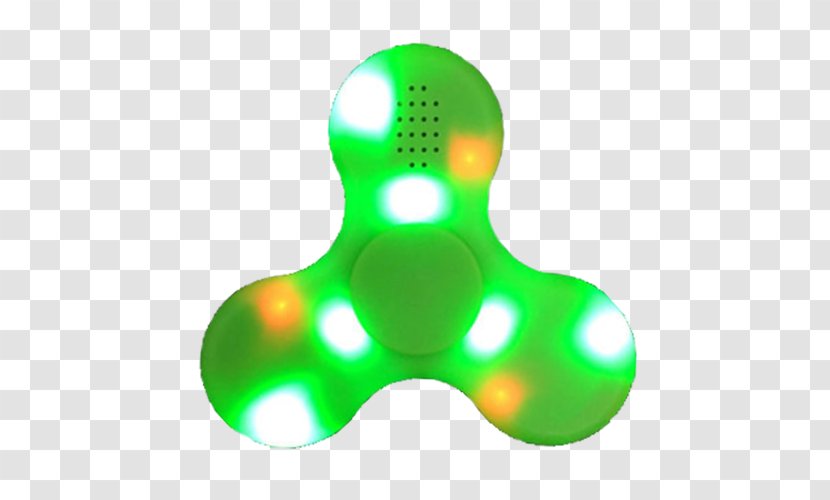Fidget Spinner Fidgeting Light Toy Stress Ball - Green Transparent PNG