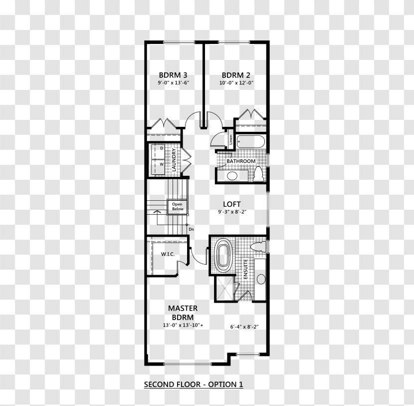 Floor Plan House Bedroom Tamarack Homes - Black And White - Cardinal Creek VillageHouse Transparent PNG