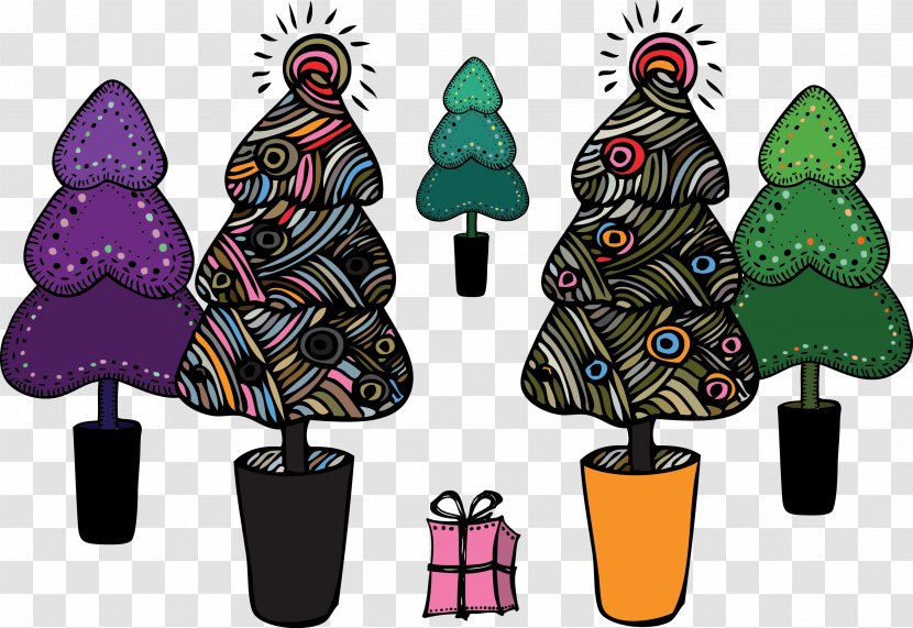 Illustration - Christmas - Vector Tree Transparent PNG