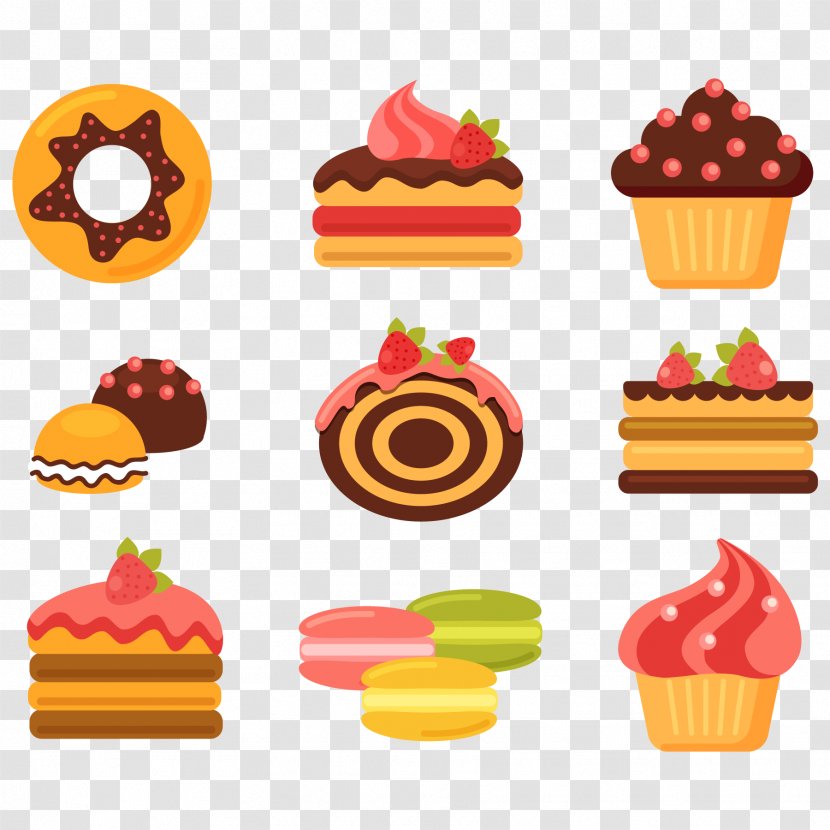 Bakery Cupcake Doughnut Pastry - Bread - Cartoon Delicious Pastries Vector Material Transparent PNG