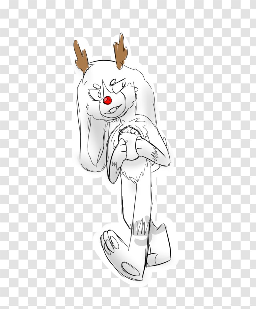 Easter Bunny Hare Drawing Deer - Frame Transparent PNG