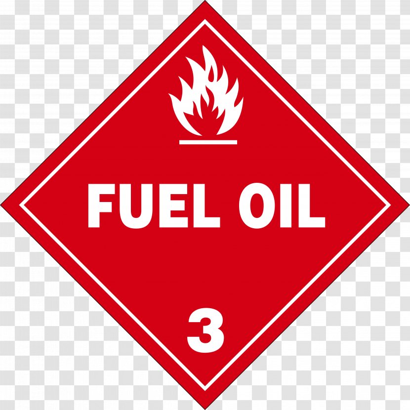 Paper Dangerous Goods HAZMAT Class 3 Flammable Liquids Placard Transport - Symbol - Fuel Transparent PNG