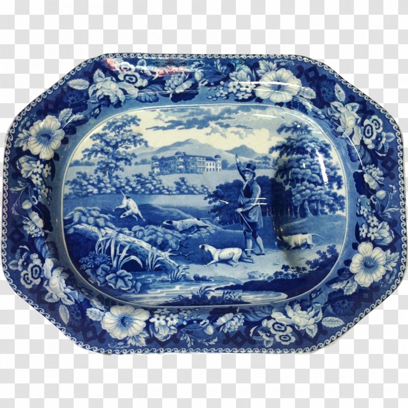 Blue And White Pottery Plate Porcelain Dictionary Transparent PNG