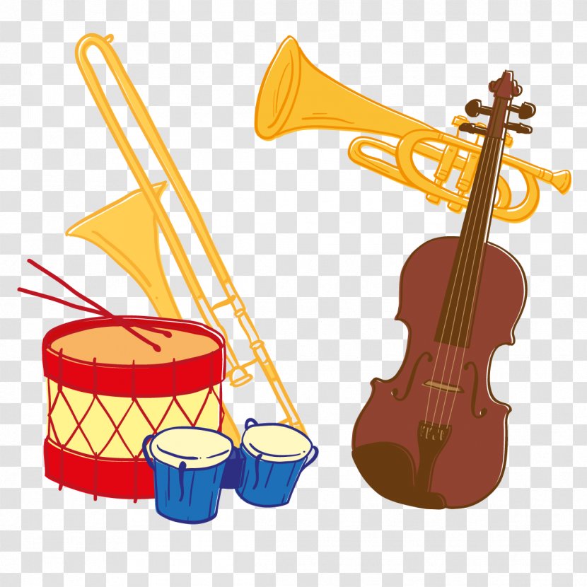Musical Instrument Percussion Violin - Flower - Vector Transparent PNG