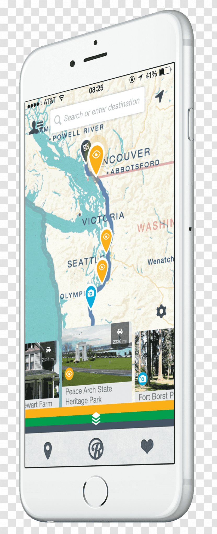 Smartphone Feature Phone Roadtrippers Travel Mobile App - Communication Device Transparent PNG