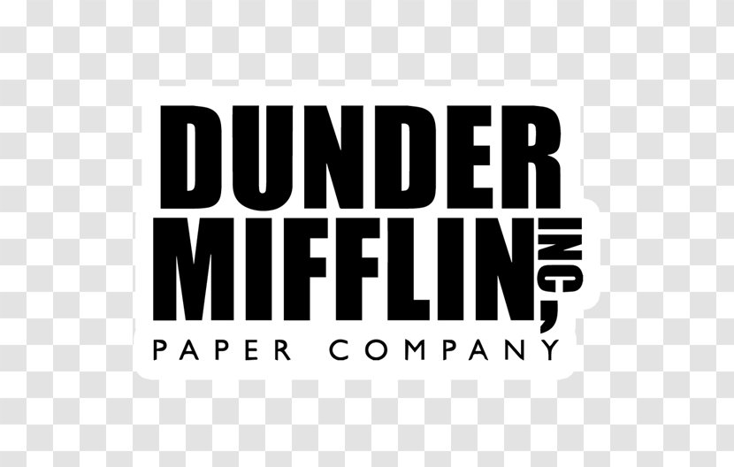 Dunder Mifflin Logo Paper Television Image - Black And White - Text Transparent PNG