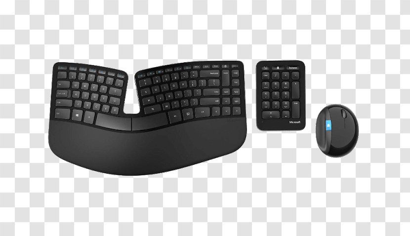 Computer Keyboard Mouse Microsoft Sculpt Ergonomic For Business Desktop - Wireless Usb Transparent PNG