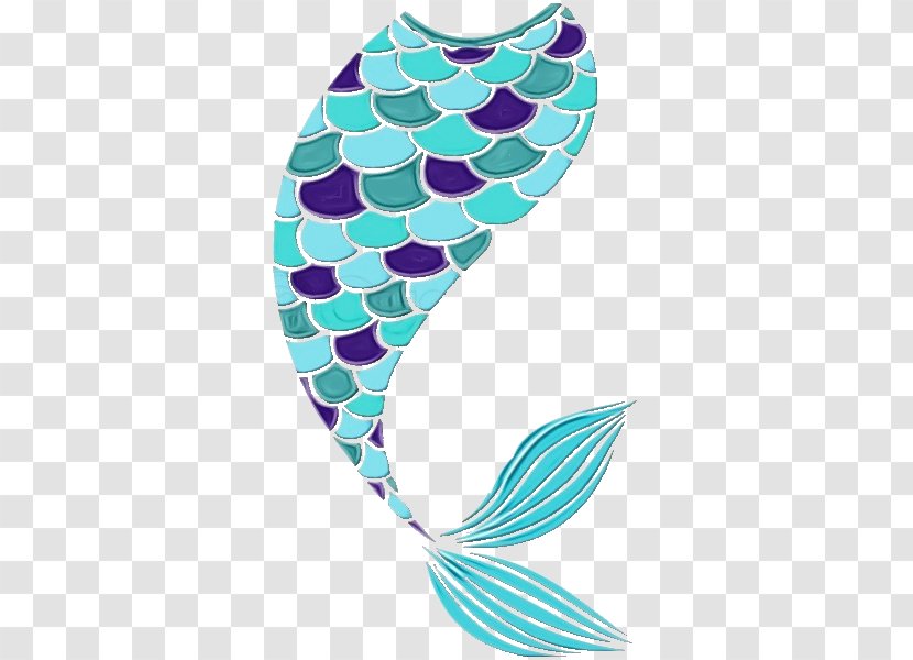 Mermaid Drawing - Feather - Electric Blue Transparent PNG