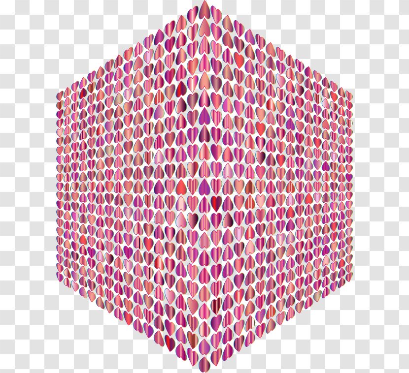 Desktop Wallpaper Clip Art - Magenta - Cube Pattern Transparent PNG